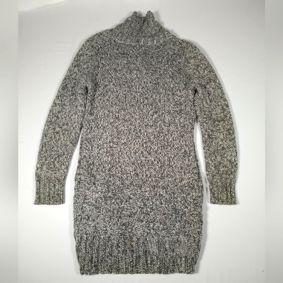 BY Artisan Wool Blend Gray White Marbled Open Front Shawl Collar Cardigan Medium - Picture 2 of 9